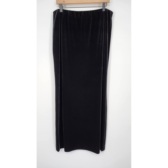 Alex Evenings Dresses & Skirts - Alex Evenings Womens Black Velvet Maxi Skirt XL Glam NYE Formal Holiday Cocktail